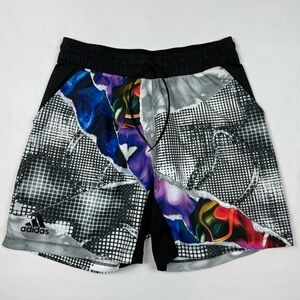 Adidas Mens US Series Ergo Tennis Shorts Sz Medium x 7” Inseam AOP Bright EUC C4